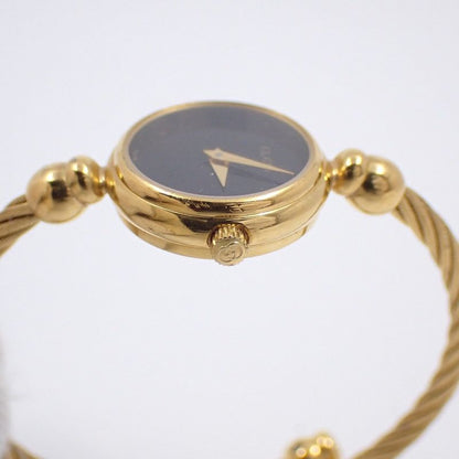 Gucci Breath Watch Quartz Gold Black Dial Wire