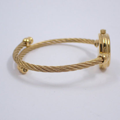 Gucci Breath Watch Quartz Gold Black Dial Wire