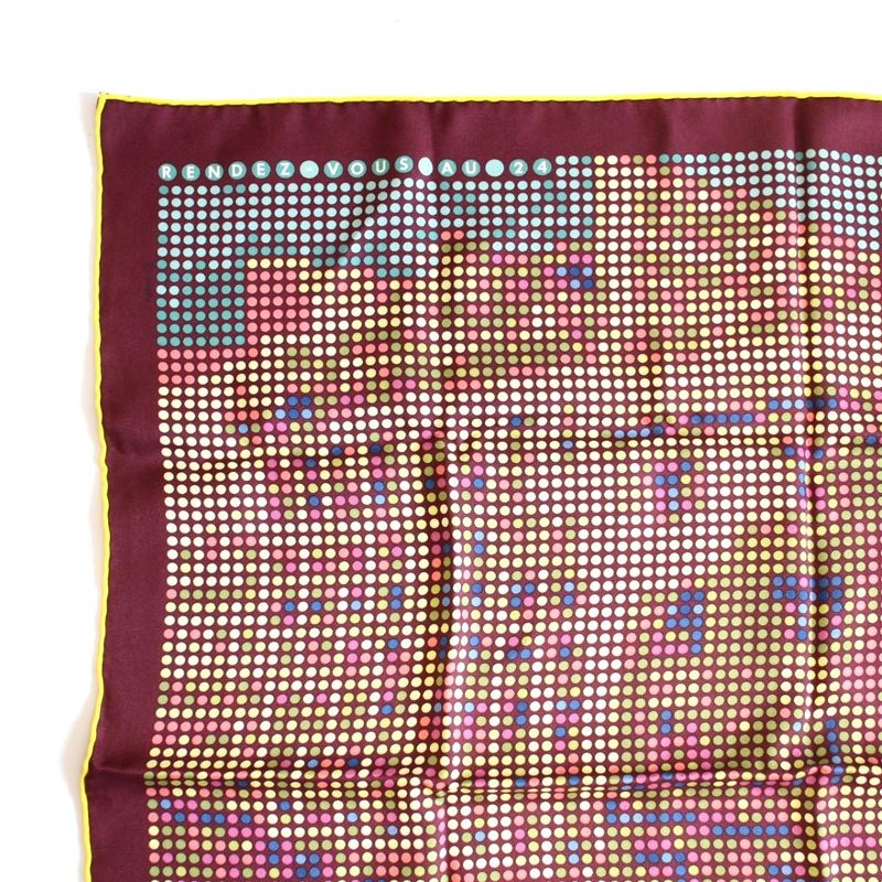 Hermes Carre 70 Scarf Rendez Vous AU 24 See You at 24:00 Silk Brown [ioki