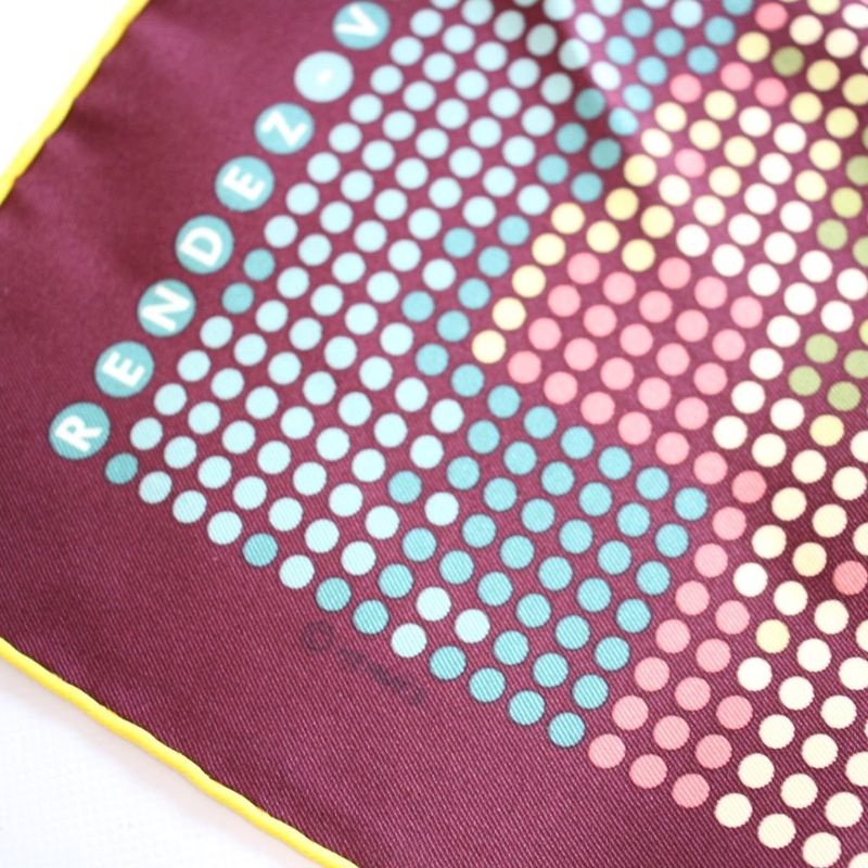 Hermes Carre 70 Scarf Rendez Vous AU 24 See You at 24:00 Silk Brown [ioki