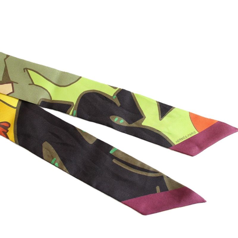 Hermes Twilly Graffiti Silk Green
