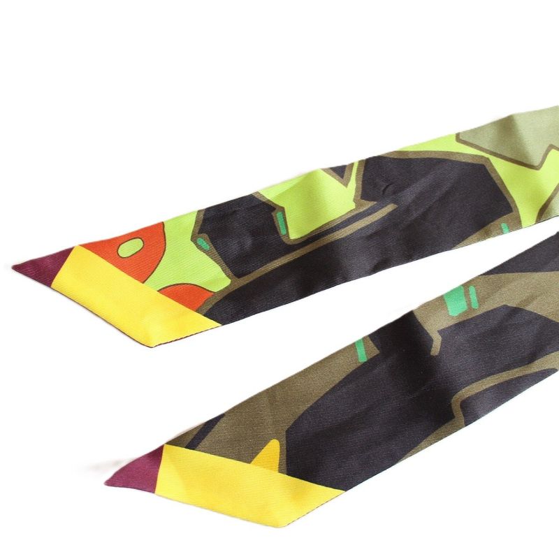 Hermes Twilly Graffiti Silk Green