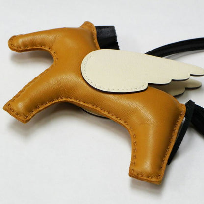 Hermes Pegasus MM Sesame Nata Black Bag Charm Leather