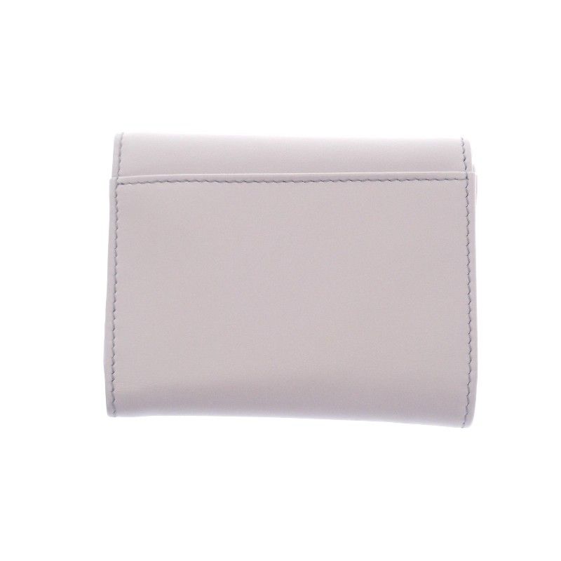 Prada City Calf Tab Wallet Trifold Purple Glycine Gold