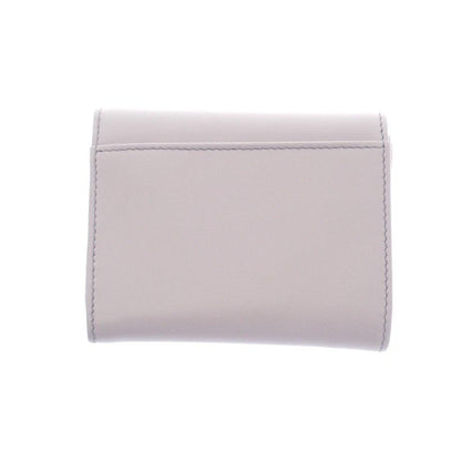 Prada City Calf Tab Wallet Trifold Purple Glycine Gold