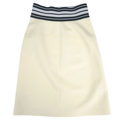 Louis Vuitton LV Stripe Pencil Skirt Nylon Polyurethane Ivory