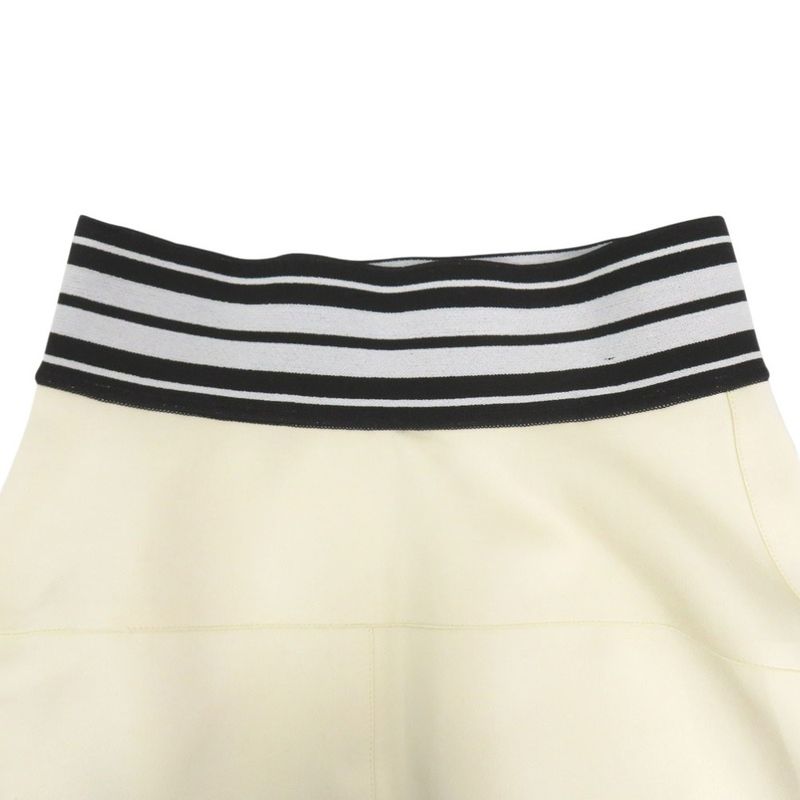 Louis Vuitton LV Stripe Pencil Skirt Nylon Polyurethane Ivory