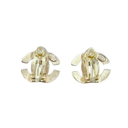 Chanel Vintage Earrings CC Logo Gold