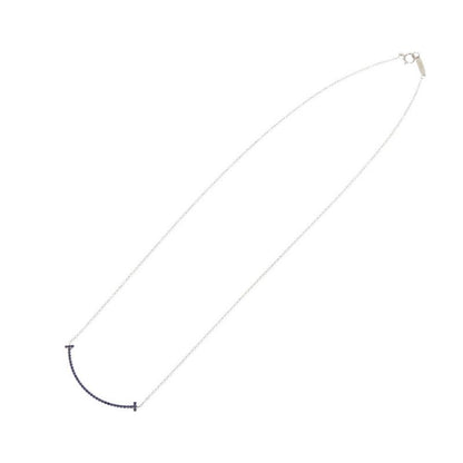 Tiffany & Co. T Smile Small 18K White Gold Saffiano Necklace