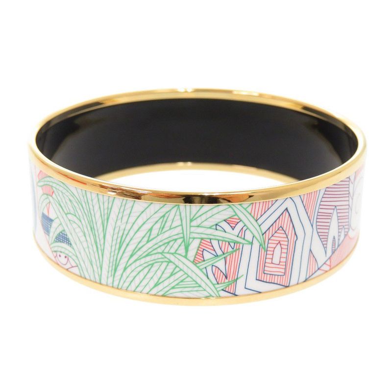 Hermes Enamel GM Metal Multicolor Bangle
