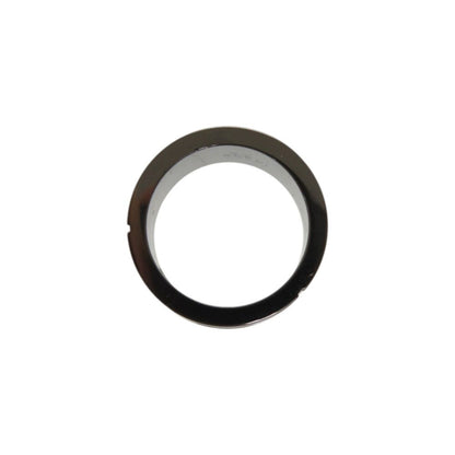 Gucci Logo Cutout Gunmetal Ring