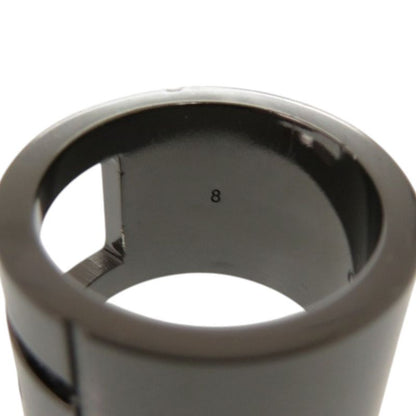 Gucci Logo Cutout Gunmetal Ring