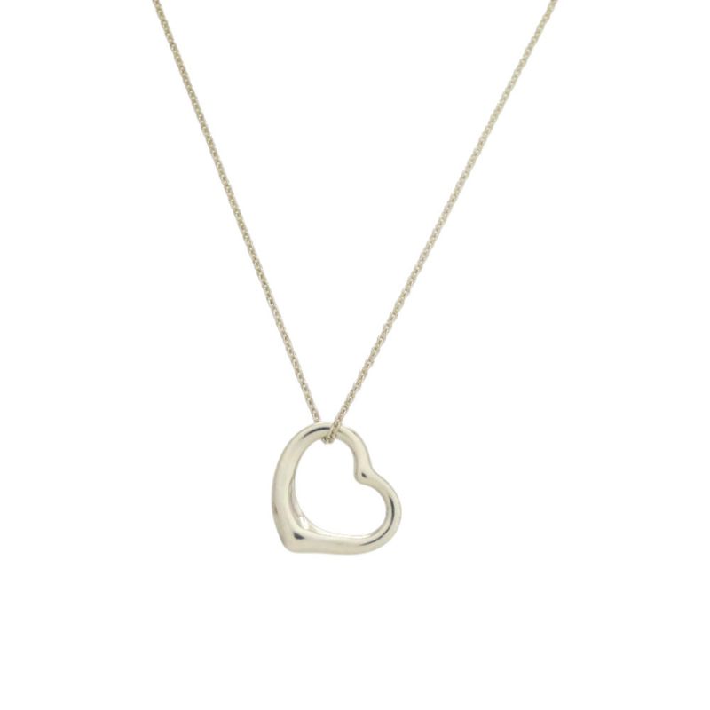 Tiffany & Co. Open Heart Elsa Peretti Silver Necklace