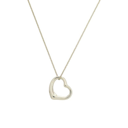 Tiffany & Co. Open Heart Elsa Peretti Silver Necklace