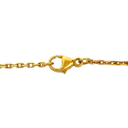 Hermes Mini Pop Motif Necklace Pendant Gold Rose