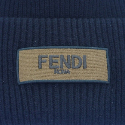 Fendi Wool Vinyl Knit Cap Black
