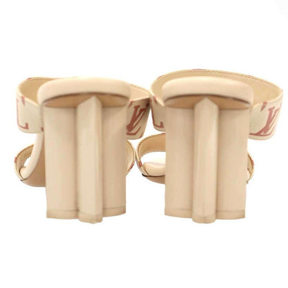 Louis Vuitton Silhouette Line Mule Monogram Empreinte Sandals Beige Pink 36.5