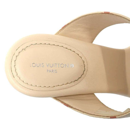 Louis Vuitton Silhouette Line Mule Monogram Empreinte Sandals Beige Pink 36.5