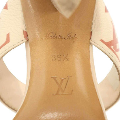 Louis Vuitton Silhouette Line Mule Monogram Empreinte Sandals Beige Pink 36.5