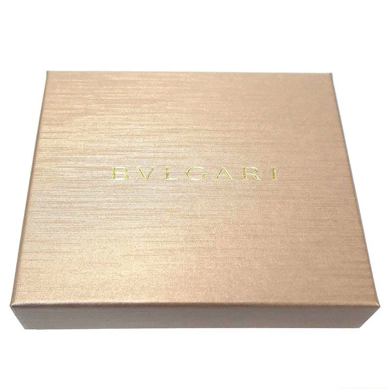 Bvlgari Trifold Leather Clip Wallet Pink