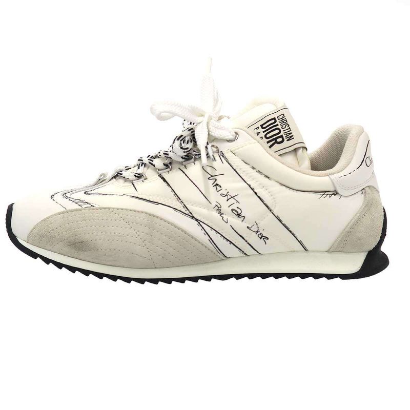 Dior Christian D-sketch Technical Fabric Sneakers White 40.5