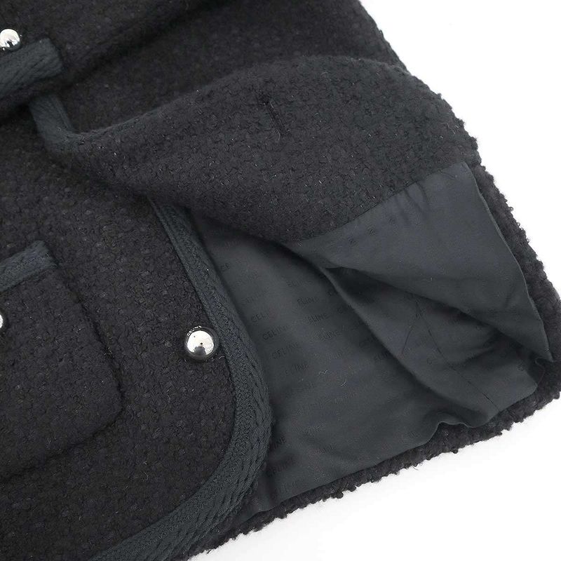 Celine Chelsea Jacket Cashmere Cles Black 34