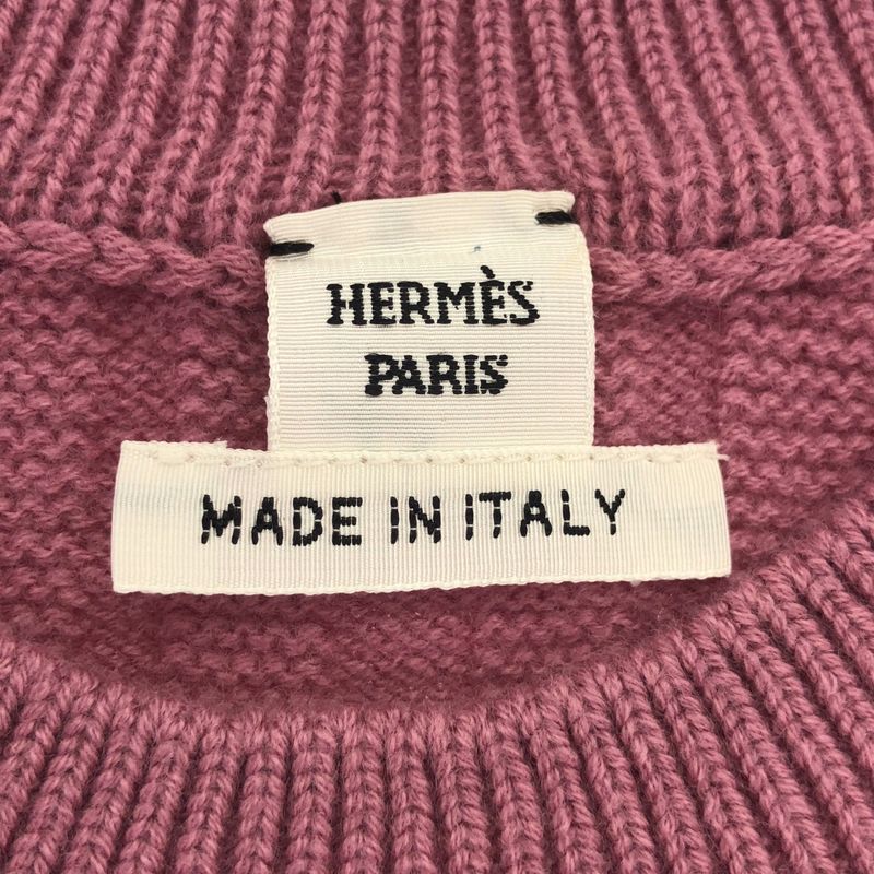 Hermes Jaggery Knit Sweater Pink 34
