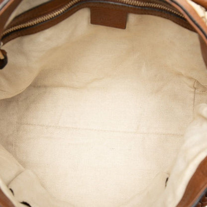 Gucci GG Canvas Bamboo Bella 2-Way Shoulder Bag Brown Beige