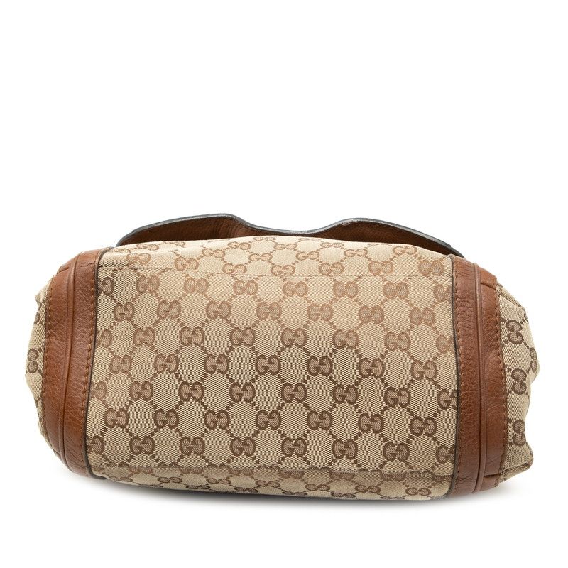 Gucci GG Canvas Bamboo Bella 2-Way Shoulder Bag Brown Beige
