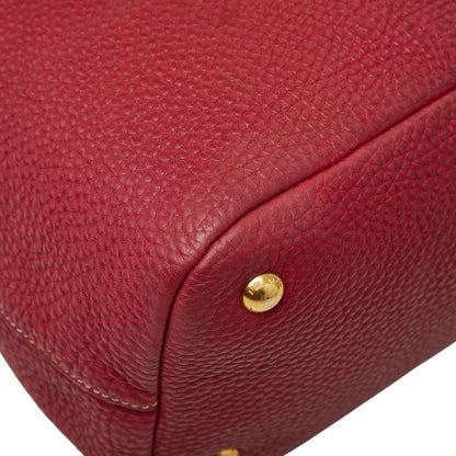 Prada Tote Shoulder Bag 2-Way Red Leather