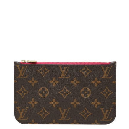 Louis Vuitton Monogram Neverfull PM Attached Pouch Brown Leather
