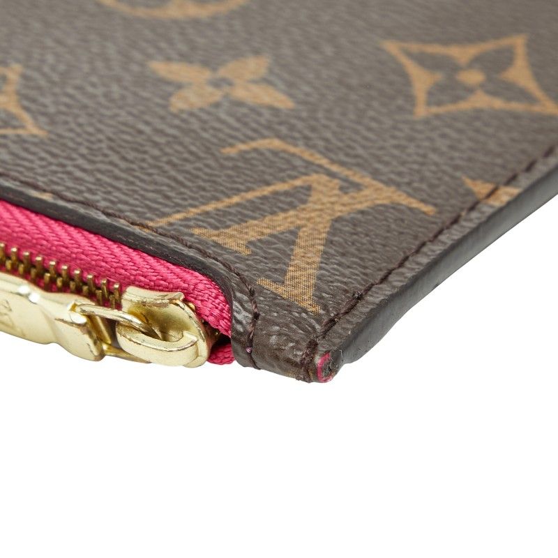 Louis Vuitton Monogram Neverfull PM Attached Pouch Brown Leather