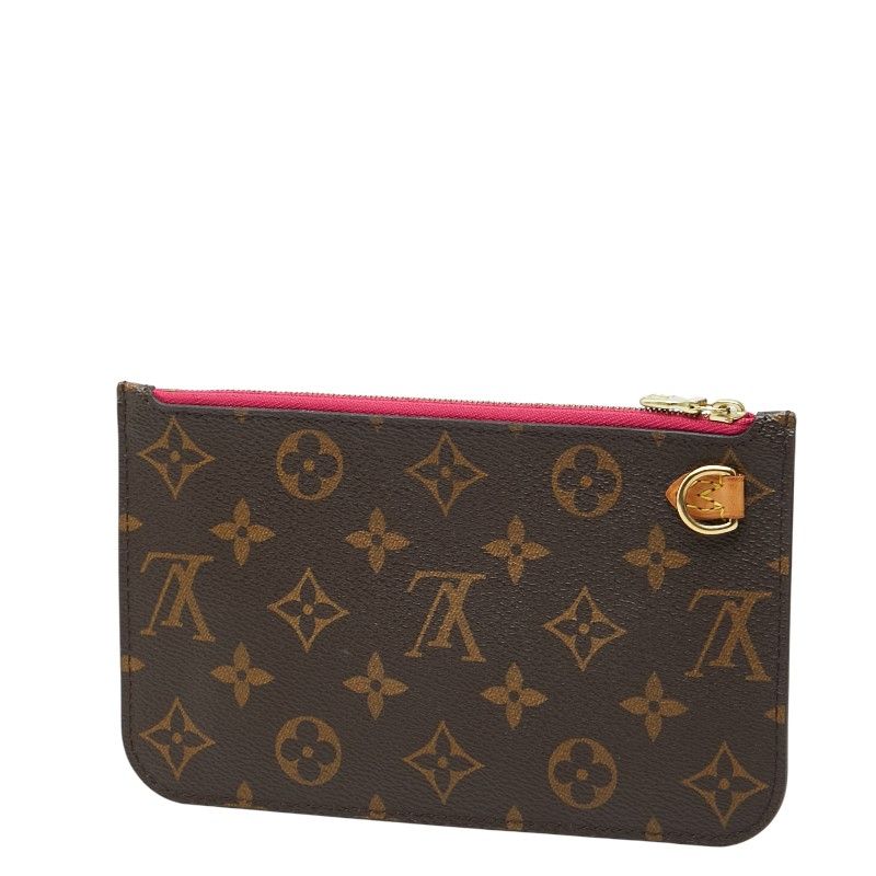 Louis Vuitton Monogram Neverfull PM Attached Pouch Brown Leather