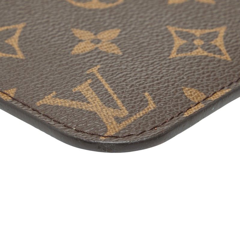 Louis Vuitton Monogram Neverfull PM Attached Pouch Brown Leather