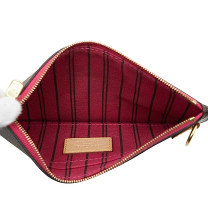Louis Vuitton Monogram Neverfull PM Attached Pouch Brown Leather