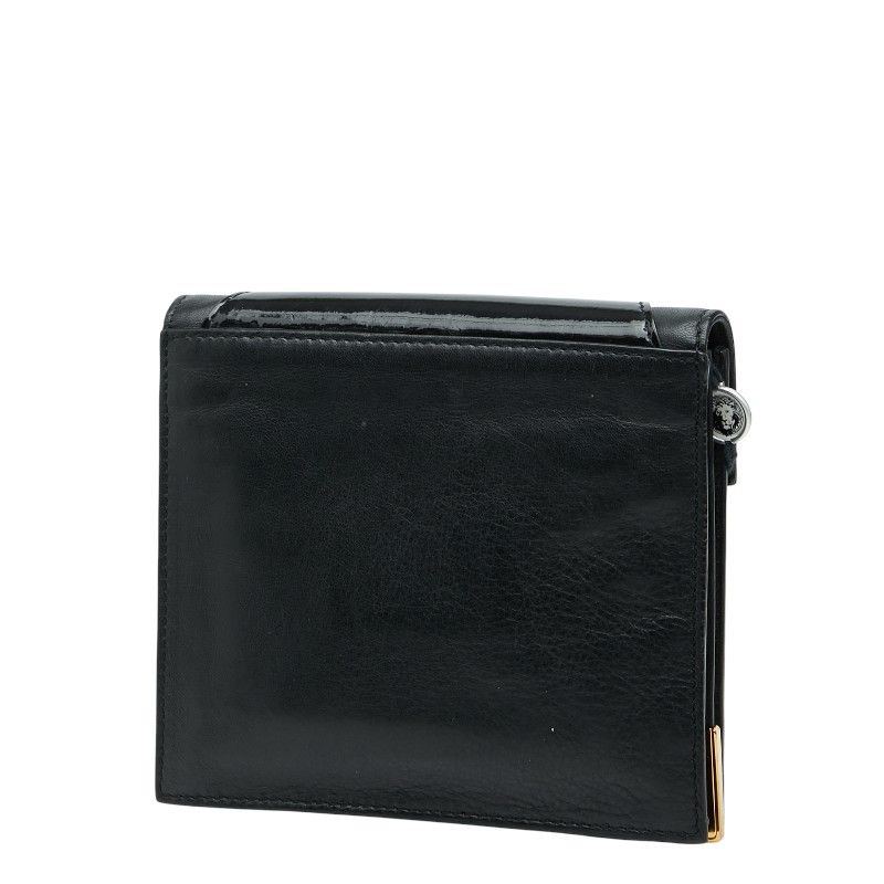 Versace Logo Black Leather