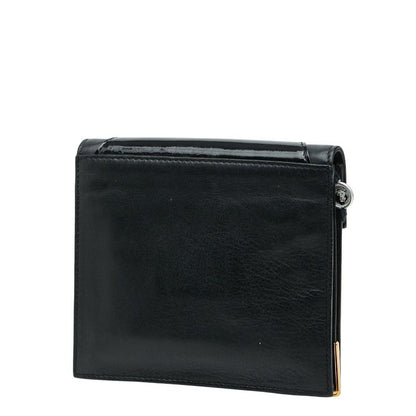 Versace Logo Black Leather