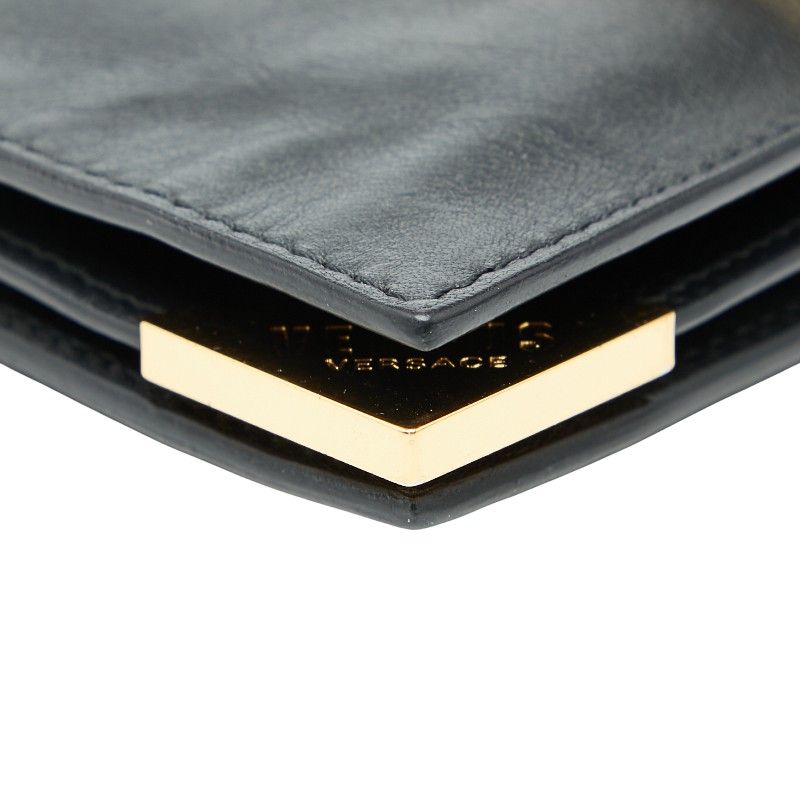 Versace Logo Black Leather