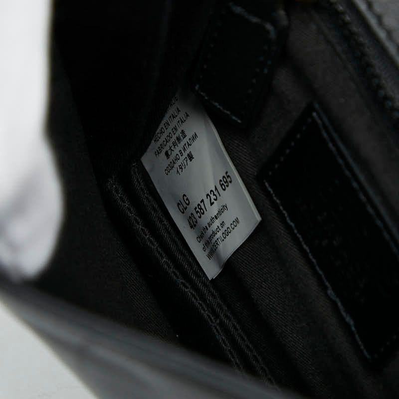 Versace Logo Black Leather