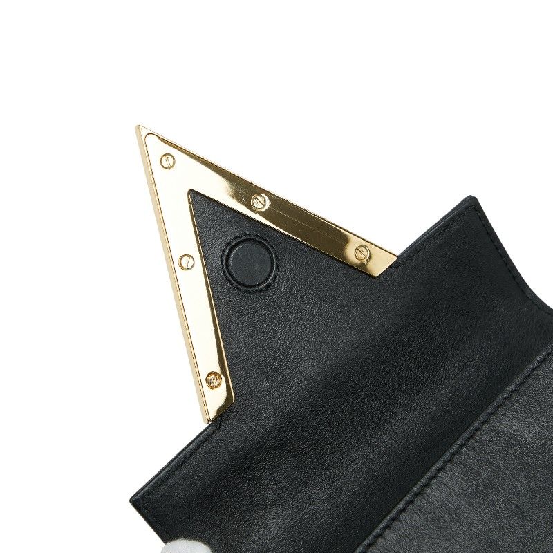 Versace Logo Black Leather