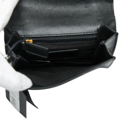 Versace Logo Black Leather