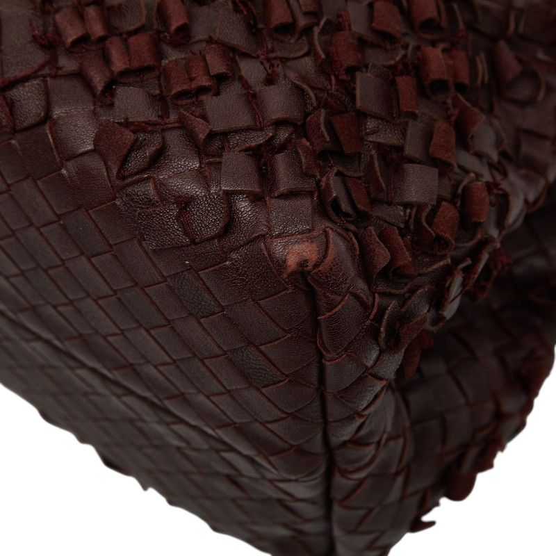 Bottega Veneta Intrecciato Chain Tote Brown Leather