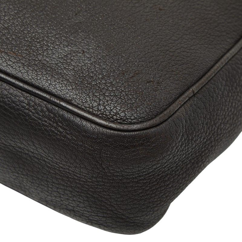 Prada Crossbody Shoulder Bag Brown Leather