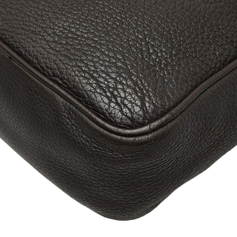Prada Crossbody Shoulder Bag Brown Leather