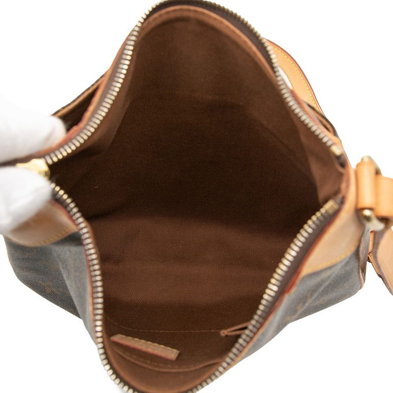 Louis Vuitton Monogram Odeon PM Crossbody Shoulder Bag Brown Leather