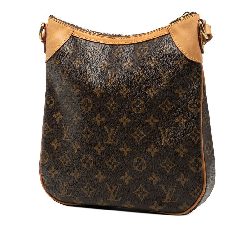 Louis Vuitton Monogram Odeon PM Crossbody Shoulder Bag Brown Leather