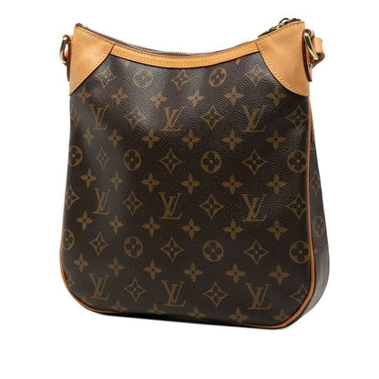 Louis Vuitton Monogram Odeon PM Crossbody Shoulder Bag Brown Leather