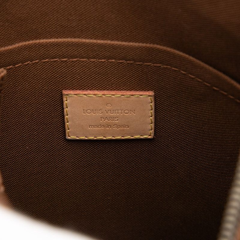 Louis Vuitton Monogram Odeon PM Crossbody Shoulder Bag Brown Leather