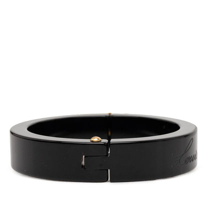 Louis Vuitton Lockme Bangle Bracelet Black Gold Plastic Plated