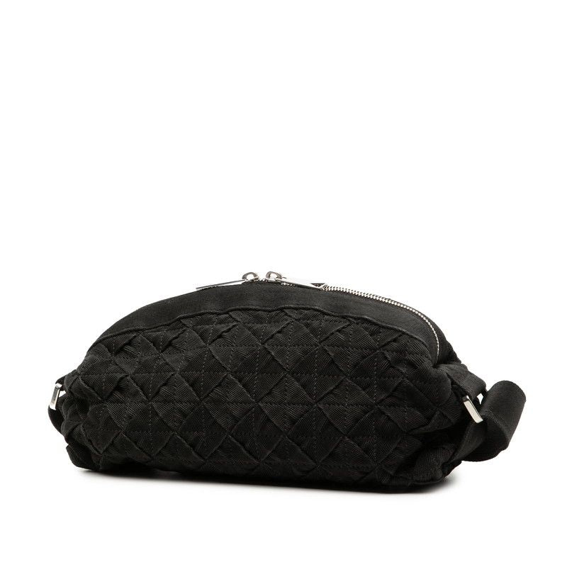 Bottega Veneta Intrecciato Webbing Black Canvas